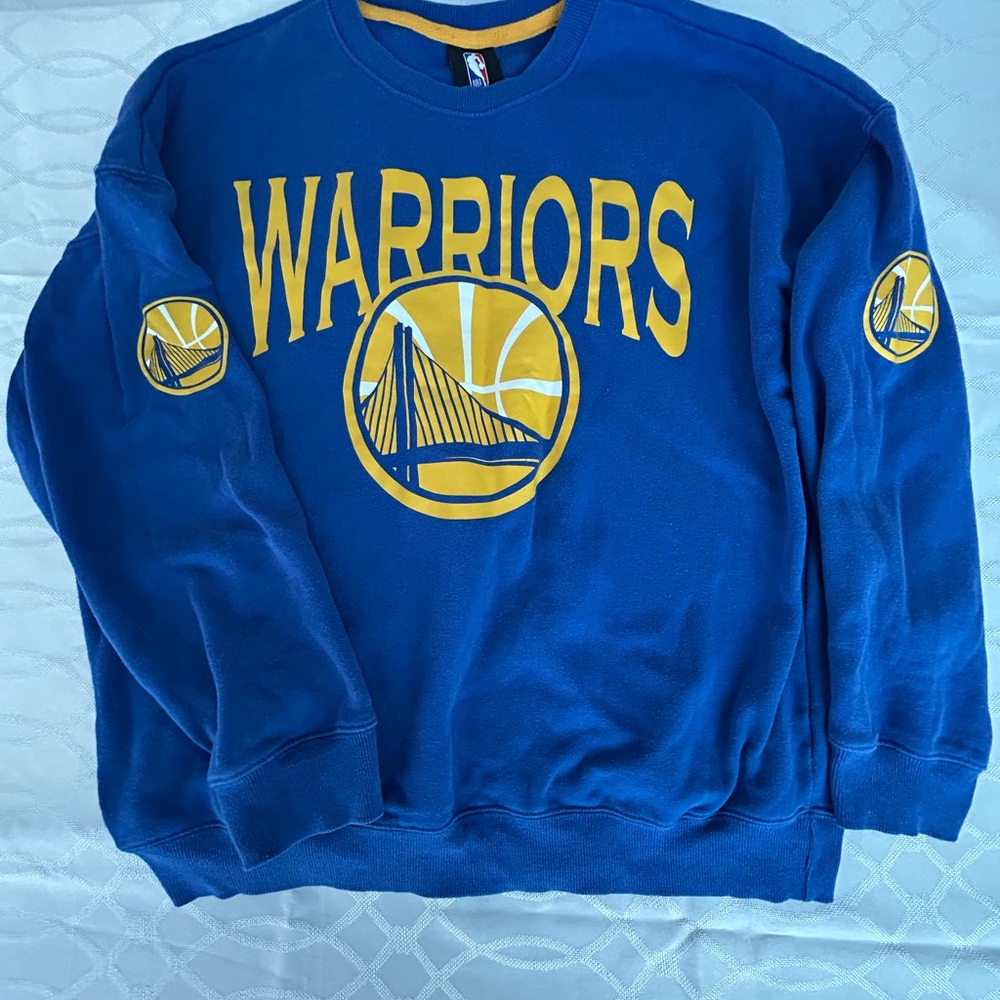 NBA Blue and Yellow Warriors Crewneck
